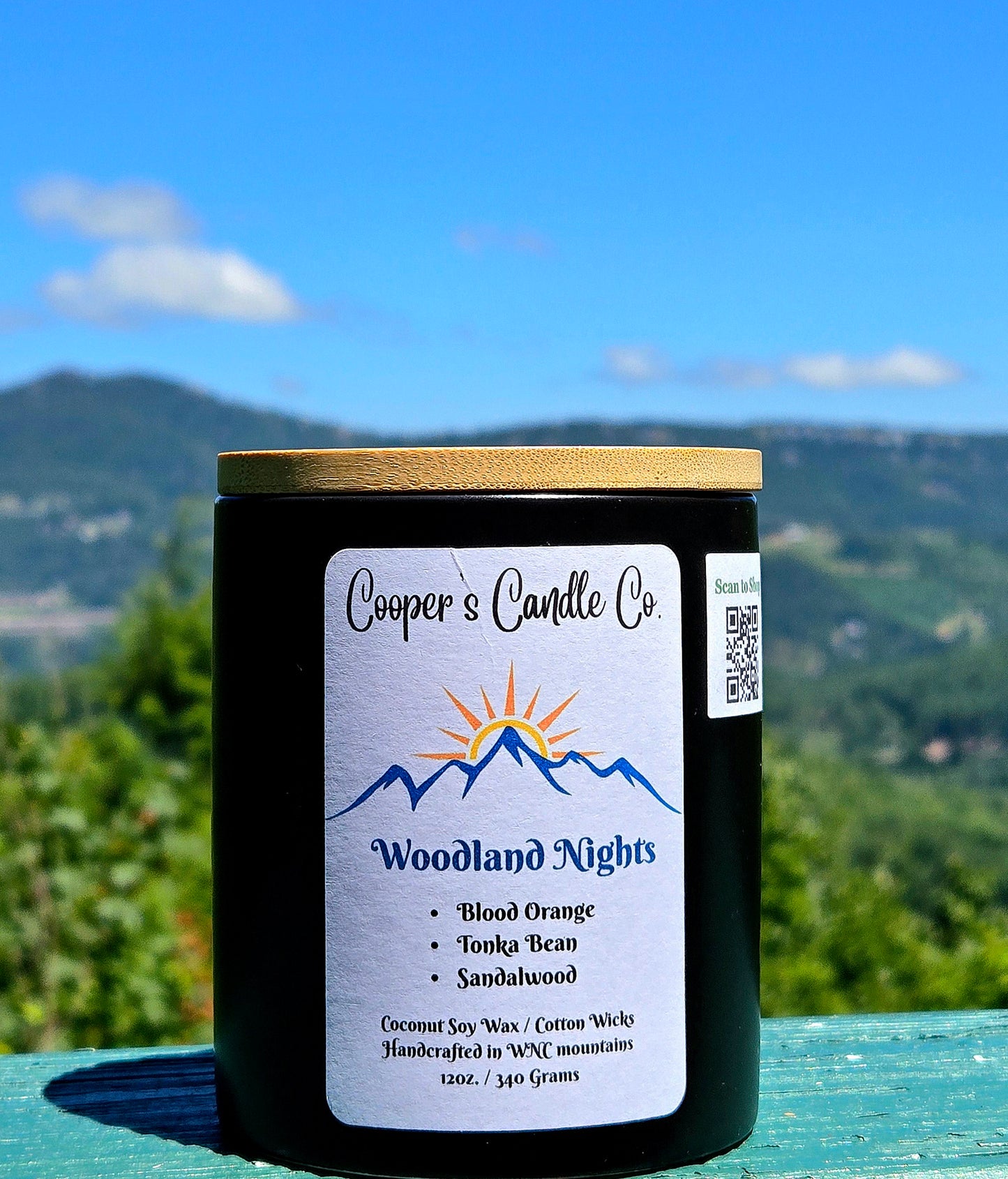 Woodland Nights Scented Candle – Amber, Patchouli & Blood Orange