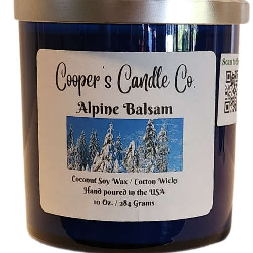 Alpine Balsam scented 10 0z. ble candle