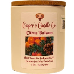Citrus Balsam Scented Candle citrus, cinnamon, fir, balsam, tonka bean