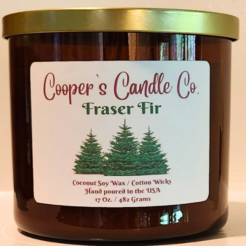 Fraser_Fir_Scented_17_oz_3_wick_amber_glass_candle