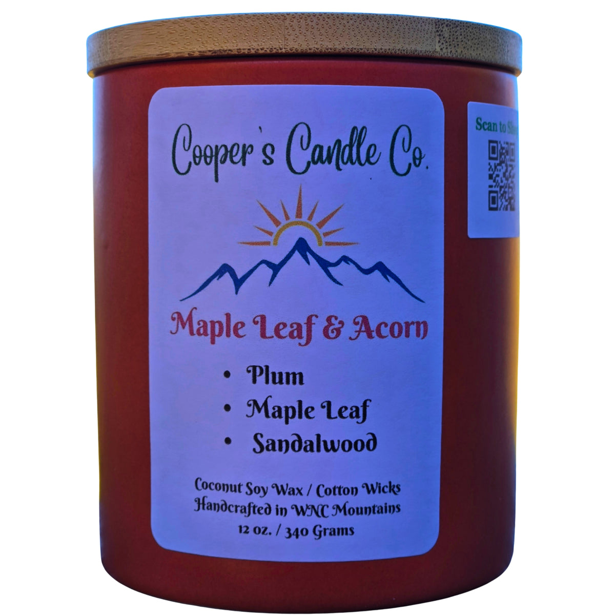Maple Leaf & Acorn Scented Candle