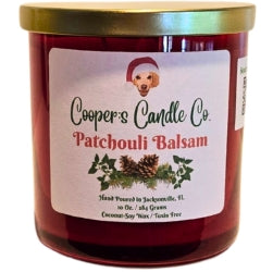 Patchouli Balsam scented candle a tranquil vibe with a refreshing crisp note.