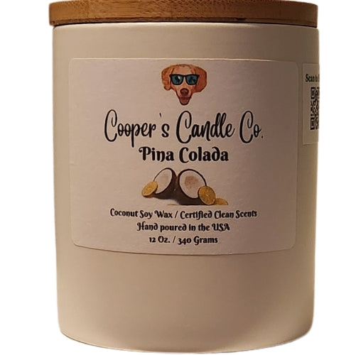 Pina Colada scented candle enjoy a tropical pina colada escape