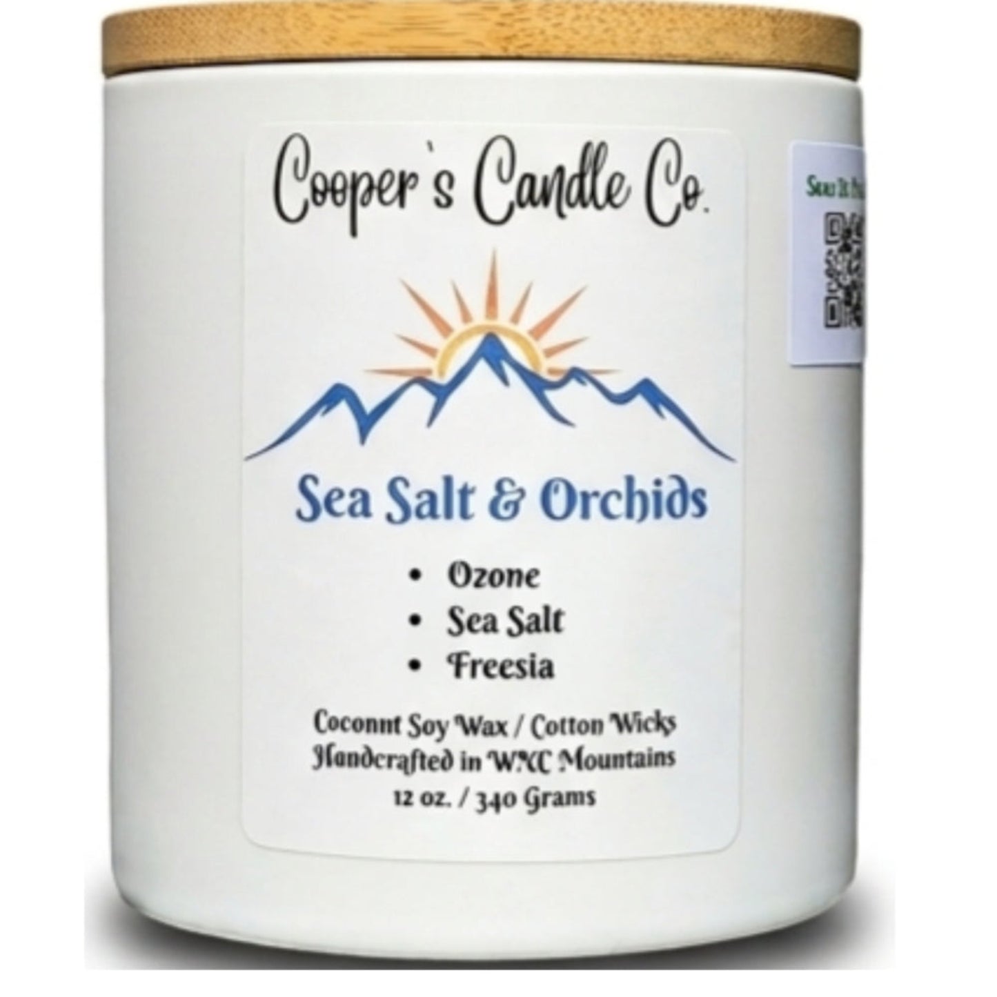 Sea Salt & Orchid Scented Candle – Tropical Floral & Sea Salt