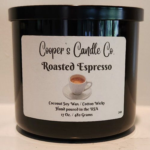 Roasted Espresso Scented Candle-Enjoy a true, cozy coffeehouse at home