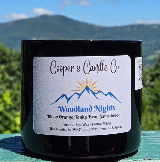Woodland Nights Scented Candle – Amber, Patchouli & Blood Orange