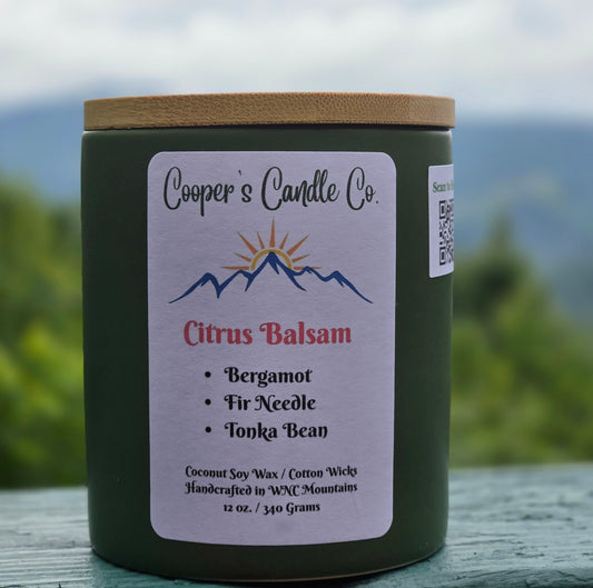 Citrus Balsam Scented Candle – Citrus, Cinnamon & Fir