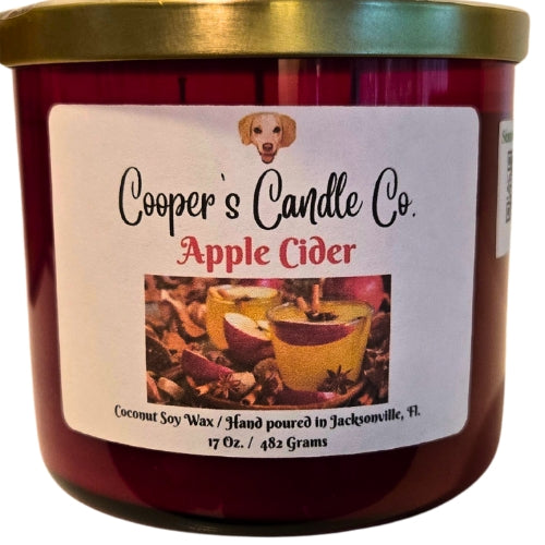 Apple Cider Scented Candle Apple and spices blend harmoniously.