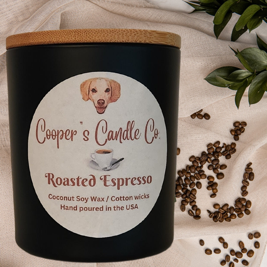 Roasted Espresso Scented Candle-Enjoy a true, cozy coffeehouse at home