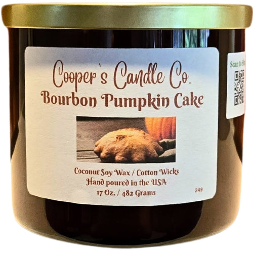 Bourbon Pumpkin Cake toxin free coco-soy candle by Cooper's Candle Co.