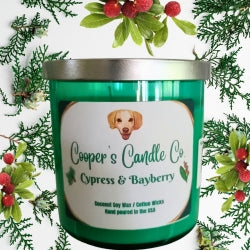 Cypress & Bayberry Scented Candle- Fresh, bayberry, fir & patchouli.