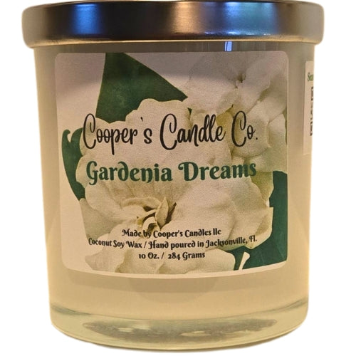 Gardenia Dreams Scented Candle - tropical florals with the Gardenia.