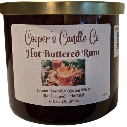 Hot Buttered Rum Scented Candle-A deliciously cozy warmth to any space