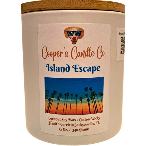 Island Escape candle, Banana, Coconut and Ocean Breeze