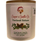 Patchouli Balsam scented candle a tranquil vibe with a refreshing crisp note.