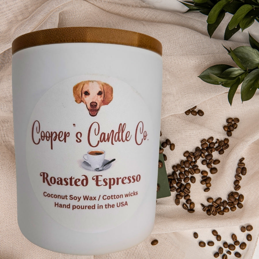 Roasted Espresso Scented Candle-Enjoy a true, cozy coffeehouse at home