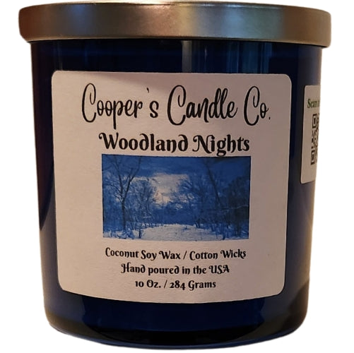 Woodland Nights Scented Candle Citrus,Tonka, Amber, Patchouli