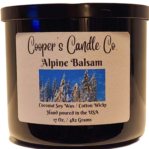 Alpine Balsam Scented Candle Escape with a crisp, clean, fresh scent.