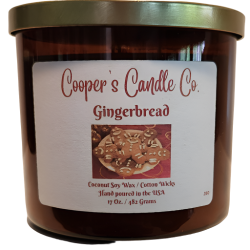 Gingerbread Scented Candle A winter treat with this gingerbread scent.