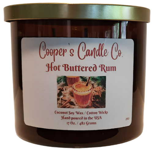 Hot Buttered Rum Scented Candle-A deliciously cozy warmth to any space