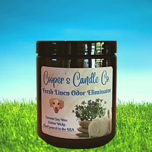 Fresh Linen Odor Eliminator Scented Candle-Unpleasant odor eliminator.
