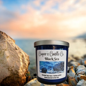 Black Sea Scented Candle -exquisite scent of salty, fresh oceanic air.